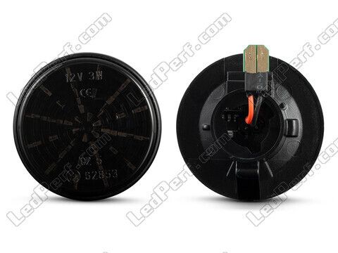 Conector de los intermitentes laterales dinámicos negros ahumados de LED para Mazda MX-5 NA