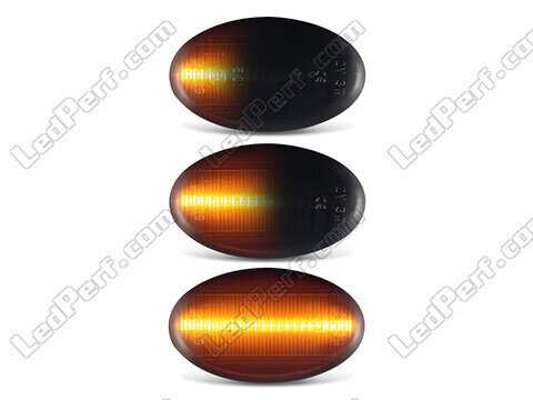 Iluminación de los intermitentes laterales dinámicos negros de LED para Mercedes Viano (W639)