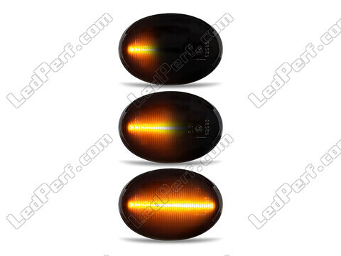 Iluminación de los intermitentes laterales dinámicos negros de LED para Mini Cabriolet III (R57)