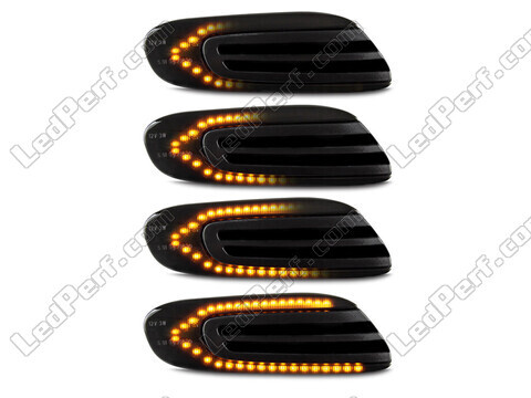 Iluminación de los intermitentes laterales dinámicos negros de LED para Mini Cabriolet IV (F57)