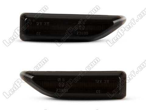 Vista frontal de los intermitentes laterales dinámicos de LED para Mini Countryman II (F60) - Color negro ahumado