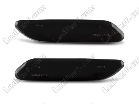 Vista frontal de los intermitentes laterales dinámicos de LED para Mini Countryman (R60) - Color negro ahumado