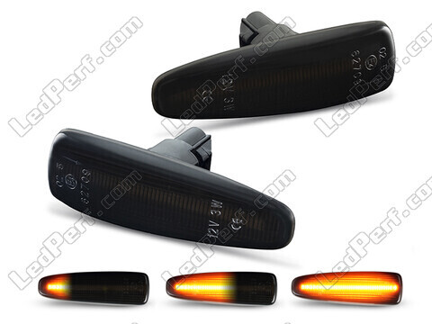 Intermitentes laterales dinámicos de LED para Mitsubishi Lancer X - Versión negra ahumada