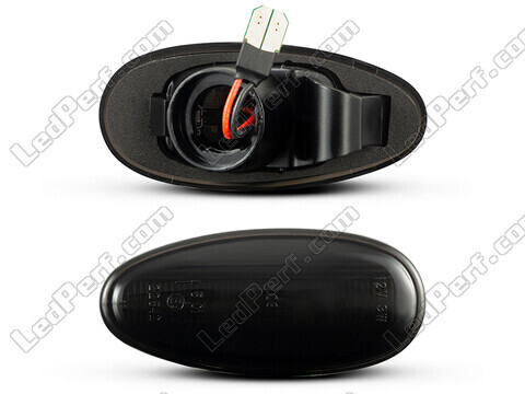 Conector de los intermitentes laterales dinámicos negros ahumados de LED para Mitsubishi Pajero sport 1