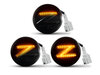 Iluminación de los intermitentes laterales dinámicos negros de LED para Nissan 370Z