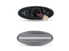 Conectores de los intermitentes laterales secuenciales de LED para Nissan Juke - versión transparente