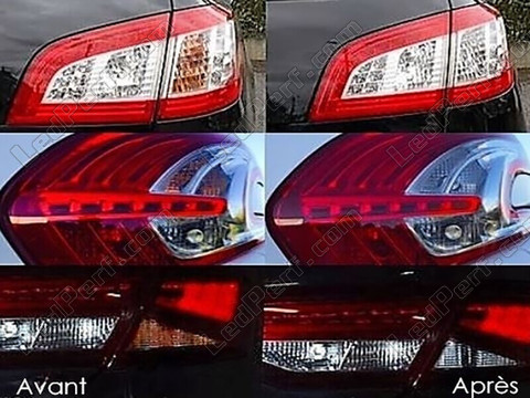 LED Intermitentes traseros Nissan Leaf II antes y después