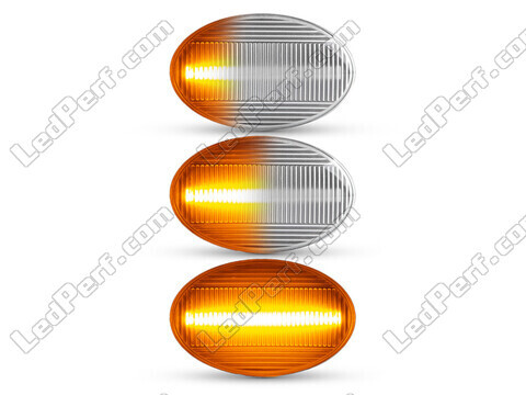 Iluminación de los intermitentes laterales secuenciales transparentes de LED para Opel Astra F