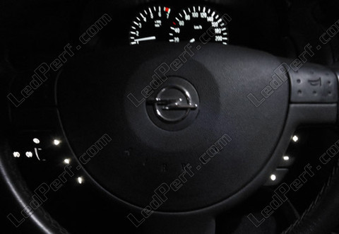 LED controles volante blanco Opel Corsa C