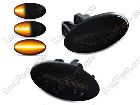 Intermitentes laterales dinámicos de LED para Peugeot 1007 - Versión negra ahumada