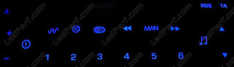 LED azul Radio del coche RD3 Peugeot 206 (>10/2002) Multiplexado