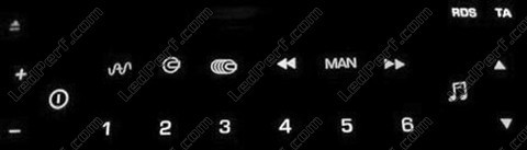 LED blanco Radio del coche RD3 Peugeot 206 (>10/2002) Multiplexado