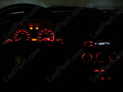 LED cuadro de instrumentos Rojo Peugeot 306