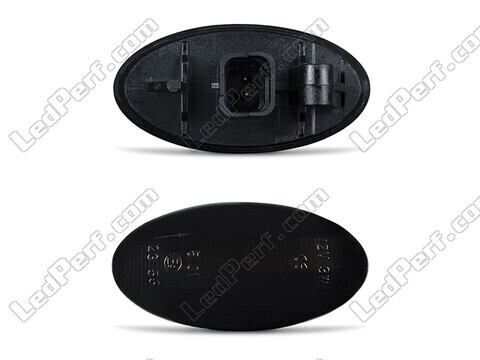 Conector de los intermitentes laterales dinámicos negros ahumados de LED para Peugeot 307