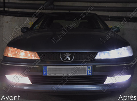 LED faros Peugeot 406 antes y después