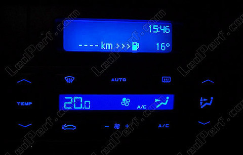 LED iluminación consola central azul Peugeot 406