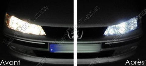 LED luces de posición blanco xenón Peugeot 406