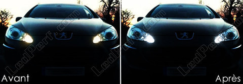 LED luces de posición blanco xenón Peugeot 407