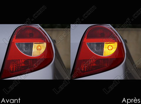 LED Intermitentes traseros Renault Clio 3 antes y después