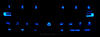 LED Radio del coche Cabasse azul Renault Megane 2