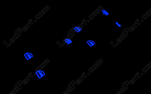 LED elevalunas azul Skoda Fabia