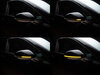 Diferentes etapas del desplazamiento de la luz de los intermitentes dinámicos Osram LEDriving® para retrovisores de Volkswagen Golf 8