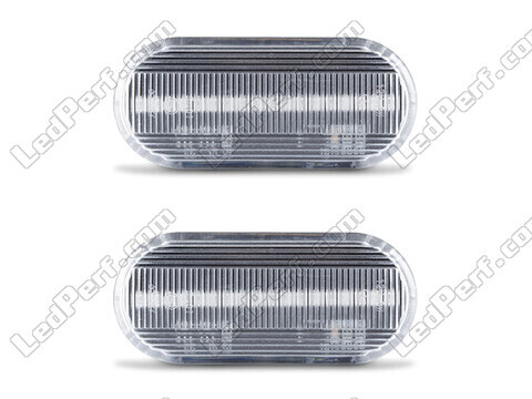 Vista frontal de los intermitentes laterales secuenciales de LED para Volkswagen Polo 6N / 6N2 - Color transparente
