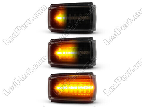 Iluminación de los intermitentes laterales dinámicos negros de LED para Volvo S70