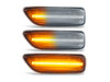 Iluminación de los intermitentes laterales secuenciales transparentes de LED para Volvo XC70