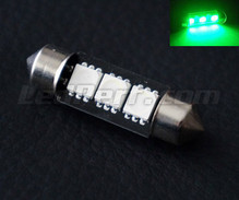 Bombilla tipo festoon 37 mm LEDs verdes - C5W
