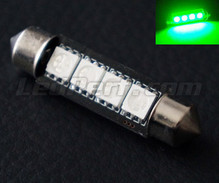 Bombilla tipo festoon 42 mm LEDs verdes - C10W