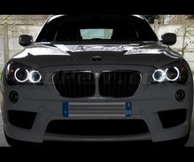 Pack angel eyes H8 LEDs (blanco puro 6000K) para BMW X1 (E84) - MTEC V3.0