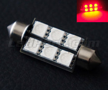 Bombilla tipo festoon 39 mm LEDs rojos - Full Intensity