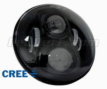 Óptica moto Full LED negra para faro redondo 7 pulgadas - Tipo 2