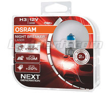 Pack de 2 bombillas H3 Osram Night Breaker Laser +150% - 64151NL-HCB