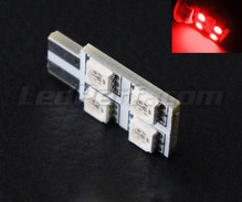 LED T10 Rotation de 4 leds HP - Iluminación lateral - Rojo W5W