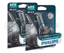 Paquete de 2 lámparas H11 Philips X-tremeVision PRO150 55W - 12362XVPB1