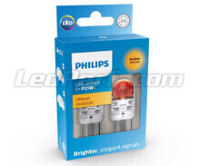 2x bombillas LED Philips PY21W Ultinon PRO6000 - Naranja - BAU15S - 11498AU60X2