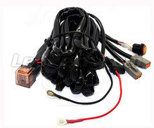 Cable de alimentación con relé para Barra LED y faro - 2 conectores DT - interruptor fijo