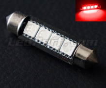 Bombilla tipo festoon 42 mm LEDs rojos - C10W