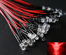 10 LEDs Cableados Rojos 12V