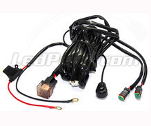 Cable de alimentación con relé para Barra LED y faro - 2 conectores DT - interruptor móvil