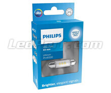 Bombilla tipo festoon LED C10W 43mm Philips Ultinon Pro6000 Blanco Frío 6000K - 111866CU60X1 - 12V