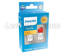 2x bombillas LED Philips WY21/5W Ultinon PRO6000 - Naranja - T20 - 11066AU60X2