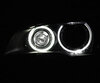 Pack angel eyes H8 LEDs (blanco puro 6000K) para BMW X6 (E71 E72) - Estándar