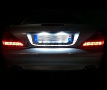 Pack de LED (blanco puro 6000K) placa de matrícula trasera para Mercedes SL R230