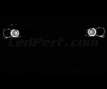 Pack angel eyes H8 LEDs (blanco puro 6000K) para BMW X1 (E84) - Estándar
