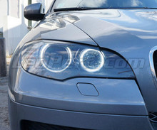 Pack angel eyes H8 LEDs (blanco puro 6000K) para BMW X3 (F25) - MTEC V3.0
