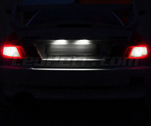 Pack de LED (blanco puro) placa de matrícula trasera para Mitsubishi Lancer Evo 5
