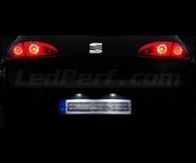 Pack de LED (blanco puro 6000K) placa de matrícula trasera para Seat León 2 NO-FACELIFT